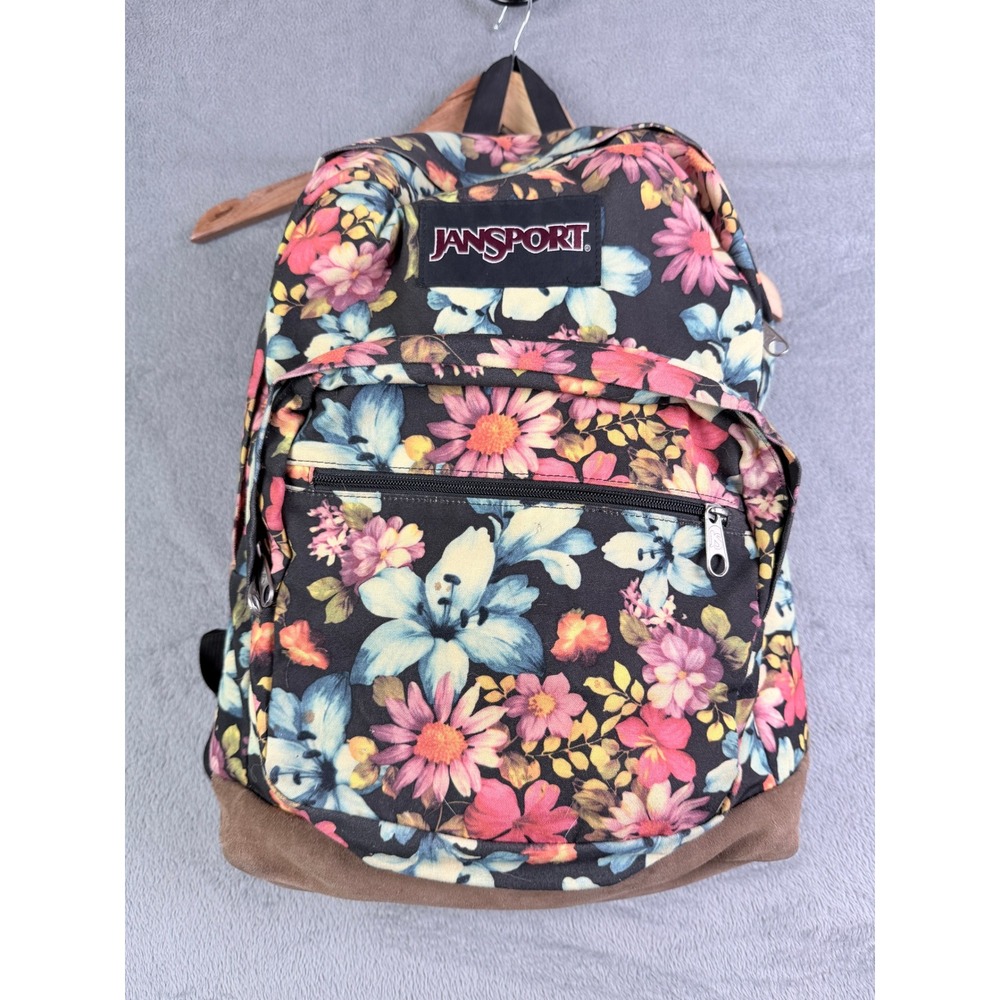 JanSport Right Pack Expressions Floral Canvas Suede Bottom Backpack JS00TZR6